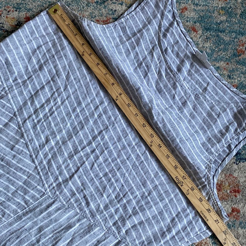 J Jill, love linen striped dress - Picture 3 of 6